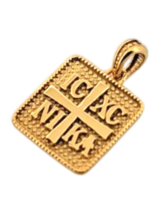 Rubini Charm Talisman Medalion cu Sfântul Constantin din Aur 9K Rubini Charm Talisman Medalion cu Sfântul Constantin din Aur 9K