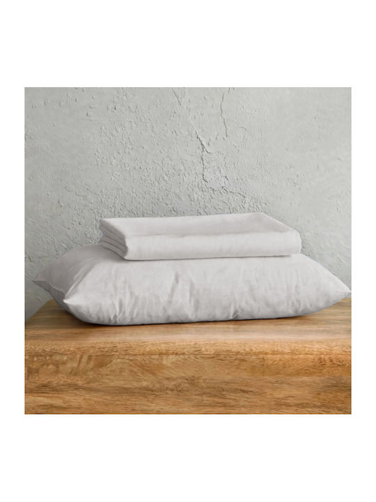 Isadore Lorraine Single Bed Sheet 160x260 cm White