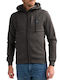Men's Fleece Jacket with Hood Dark Grey