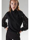Long Women's Black Sweatshirt