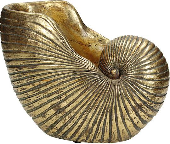 Dekorative Muschel Aus Polyresin Gold 25x19 cm