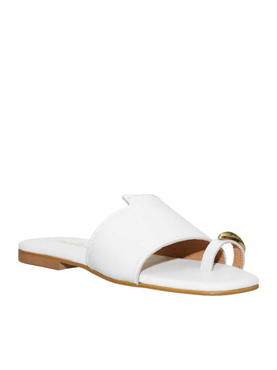 Malena Weiße Ledersandalen für Damen