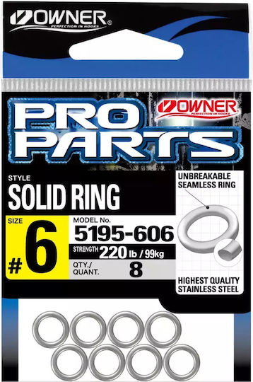 Owner Pro Parts Solid Fishing Split Ring No5