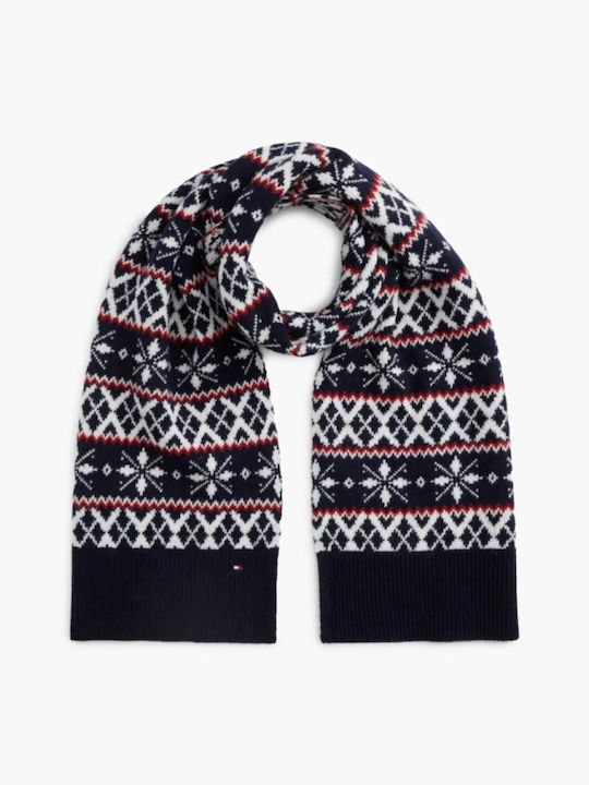 Men's Wool Scarf Navy Blue