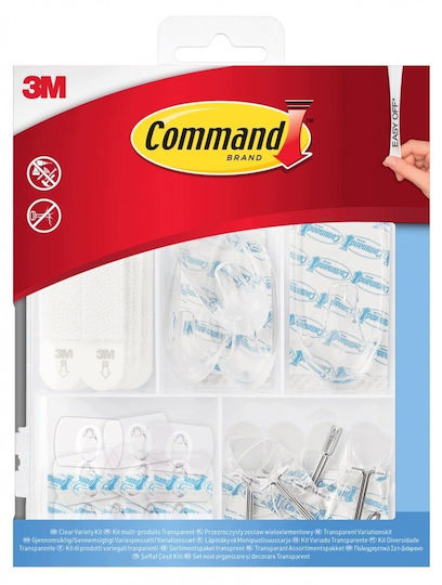 Staples Metal Picture Frame Hooks with Adhesive Clear 22 Pieces