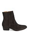 Leather Women's Ankle Boots Brown