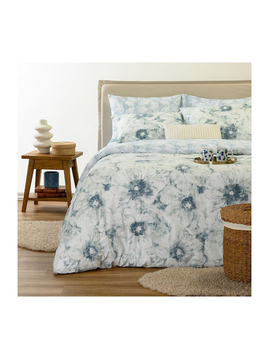 Melinen Single Duvet Set 160x240cm Lesslie Blue...