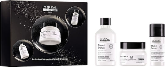 Metal Detox Trio Hair Treatment Set for All Hair Types with Shampoo, Mask & Spray