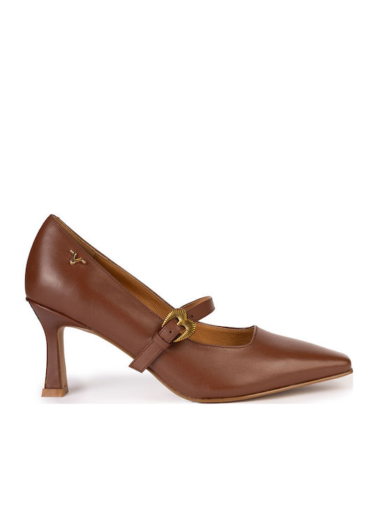 Leather Heels Brown