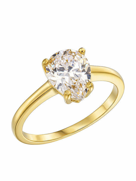 Dio Jewellery Lab Μονόπετρο από Επιχρυσωμένο Ασήμι Dio Jewellery Lab Μονόπετρο από Επιχρυσωμένο Ασήμι