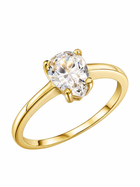 Dio Jewellery Lab Μονόπετρο από Επιχρυσωμένο Ασήμι Dio Jewellery Lab Μονόπετρο από Επιχρυσωμένο Ασήμι