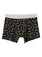 Herren-Boxershorts in Olivgrün mit Muster