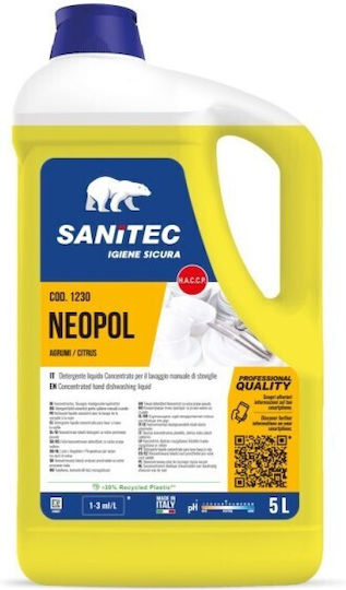 Sanitec Neopol Dishwashing Liquid Citrus 5000 Ml