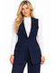 Women's Blue Vest WB-61996-27VE-Blue