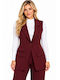 Women's Burgundy Vest WB-61996-27VE-BURGUNDY