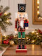 Christmas Wooden Nutcracker Green 38 cm Tall