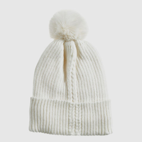 Women's Knitted Beanie in White
