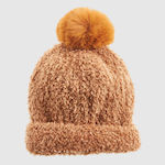 Verde Braune Damen-Strickmütze Beanie