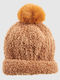 Braune Damen-Strickmütze Beanie