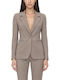 Matchbox Taillierter Blazer für Damen Beige