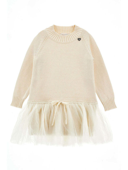 Monnalisa Girls' Tulle Dress for Flower Girls C...