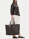 Damen-Shopper-Tasche Dunkelbraun