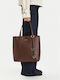 Damen-Tote-Tasche Dunkelbraun