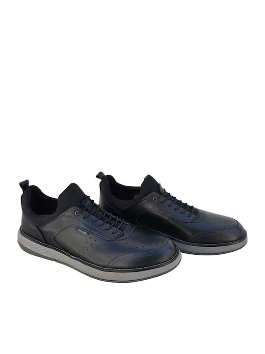 Schwarze Herren-Freizeitschuhe aus Leder