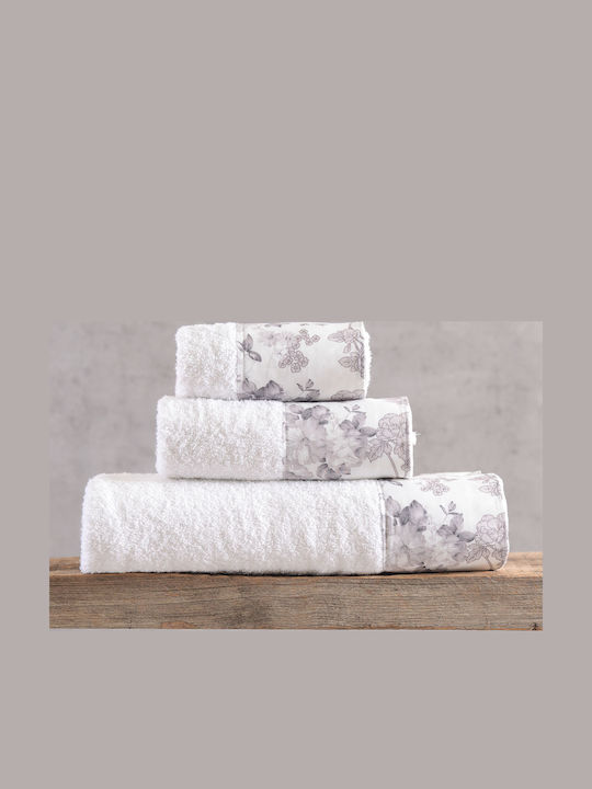 Rythmos Camelia Bath Towel Set 3 pcs White 500 ...