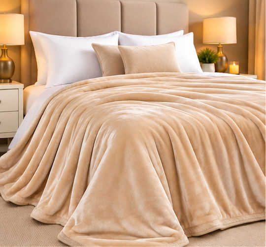 Decotelia Υπέρδιπλη 220x240εκ. Beige Decotelia Υπέρδιπλη 220x240εκ. Beige
