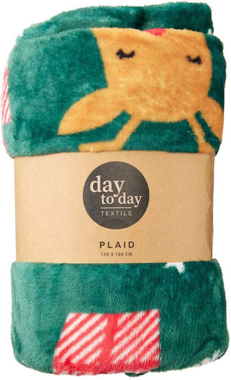 K-m Green Κουβέρτα Fleece Καναπέ 130x160εκ. Green
