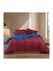 Nef-Nef Homeware Casual Σετ Σεντόνια Μονά με Λάστιχο 100x200+35εκ. Bordo (3τμχ)