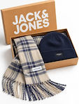 Jack & Jones Ανδρικό Σετ με Σκούφο Πλεκτό σε Μπ...