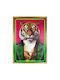 "Tiger Portrait" Painting with Neon LED Lighting 70x100 cm