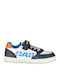 Kids Sneakers with Hoop & Loop Closure White