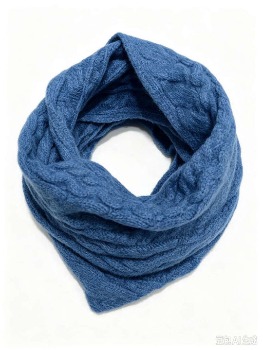 Women's Knitted Neck Warmer Scarf Blue