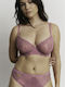 Promise Lace Bra and Slip Underwear Set Purple