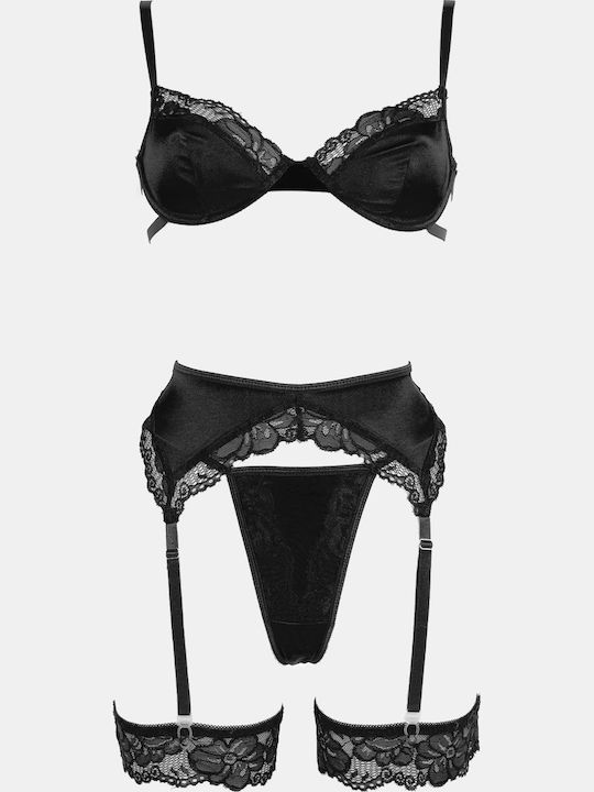 Decoro Set de lenjerie intimă cu string negru