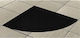 Semicircular Black Porcelain Shower Tray 90x