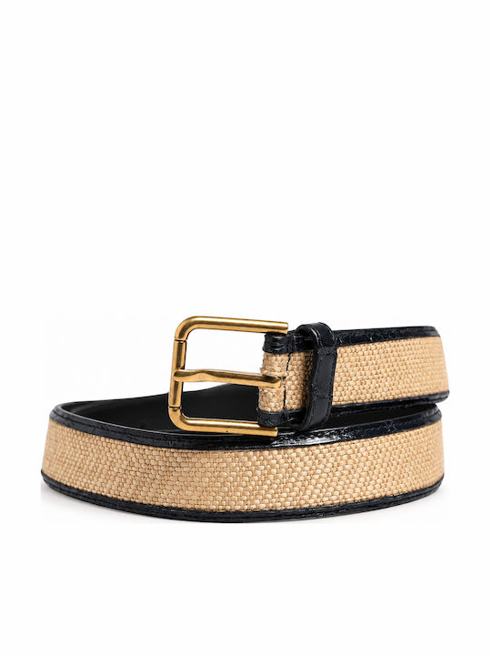 Dolce & Gabbana Curea Bărbătească din Piele Bej