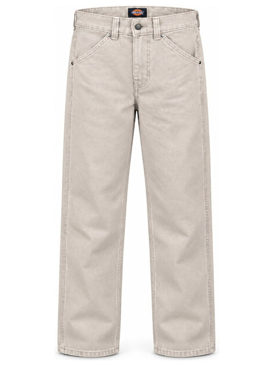 Canvas Pantaloni Jeans Bărbătești Loose Straight Fit Bej