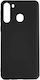 Lemontti Silky Schwarze Silikonhülle Samsung Galaxy A21