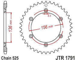 TW 02032-43-JTR1791 XF650 Sprocket TW 02032-43-JTR1791 XF650 Sprocket