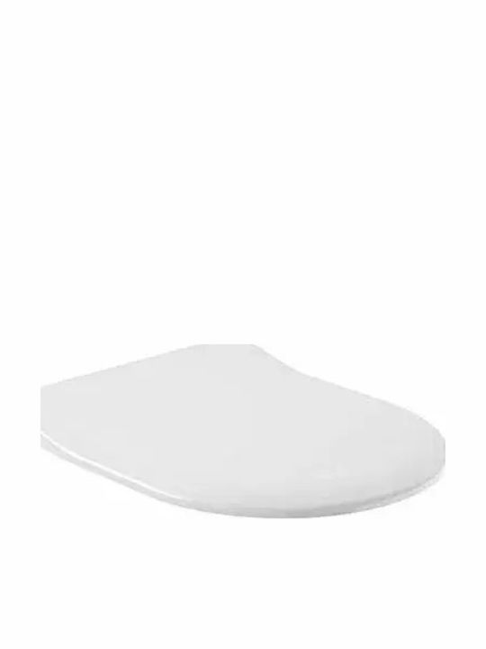 Villeroy & Boch Subway 2.0 Toilettensitz Slim mit Soft-Close-Funktion aus weißem Kunststoff