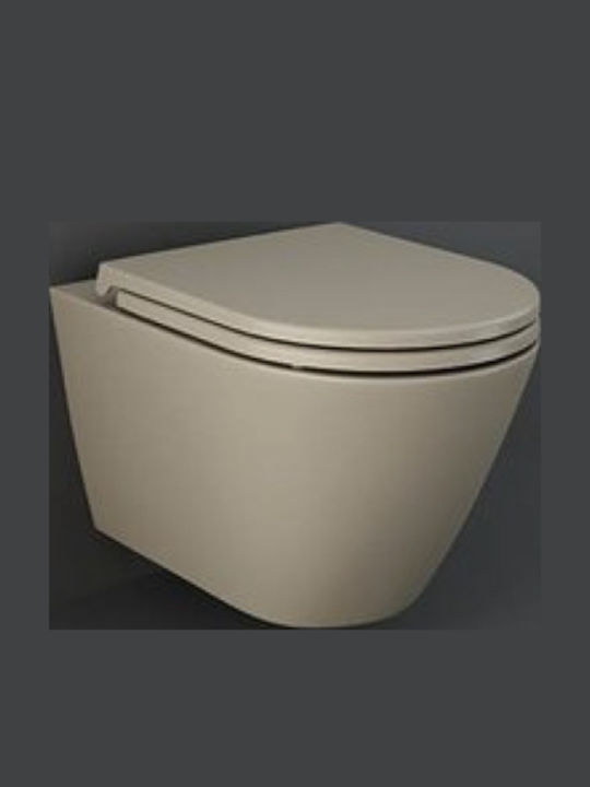 Rak Ceramics Feeling Тоалетна Седалка с Плавно Затваряне, Пластмасова, Кафява