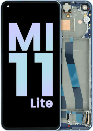 Oled Assembly Frame Xiaomi Mi 11 Lite Genuine Blue