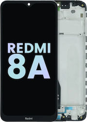 LCD-Displayeinheit mit Rahmen, kompatibel mit Xiaomi Redmi 8A, Original, Schwarz