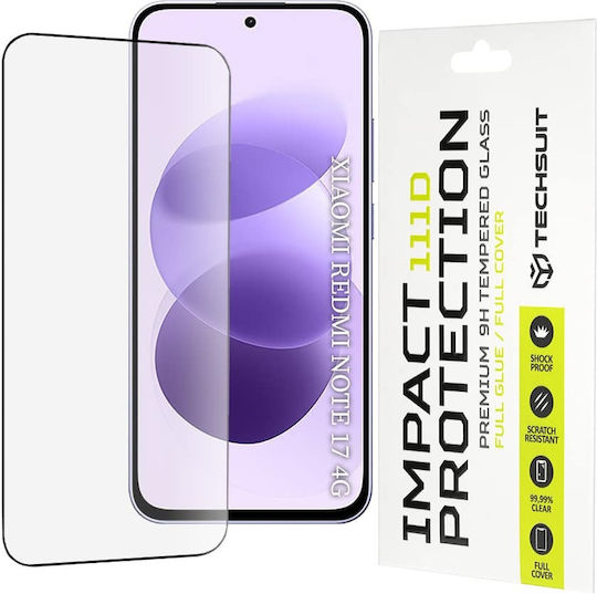 Techsuit 0,33 мм Full Glue Стъклен Протектор Full Face (Redmi Note 17)