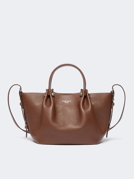 Braune Damen-Tote aus Leder
