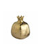 JK Home Decoration Gold Ceramic Pomegranate Tabletop Lucky Charm 11x12cm 2 Pieces